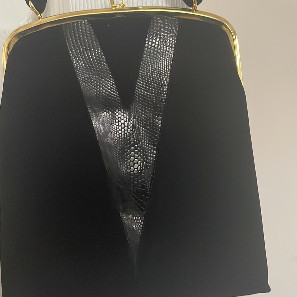 Black Velvet Stylecraft Miami Vintage Purse
